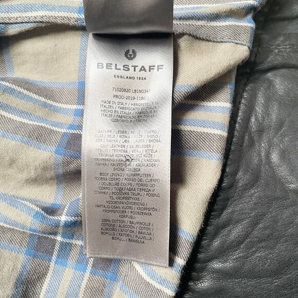 Belstaff Black Outlaw Beckham Waxed Italian Calf Leather Motorcycle Jacket - Picture 11 of 11